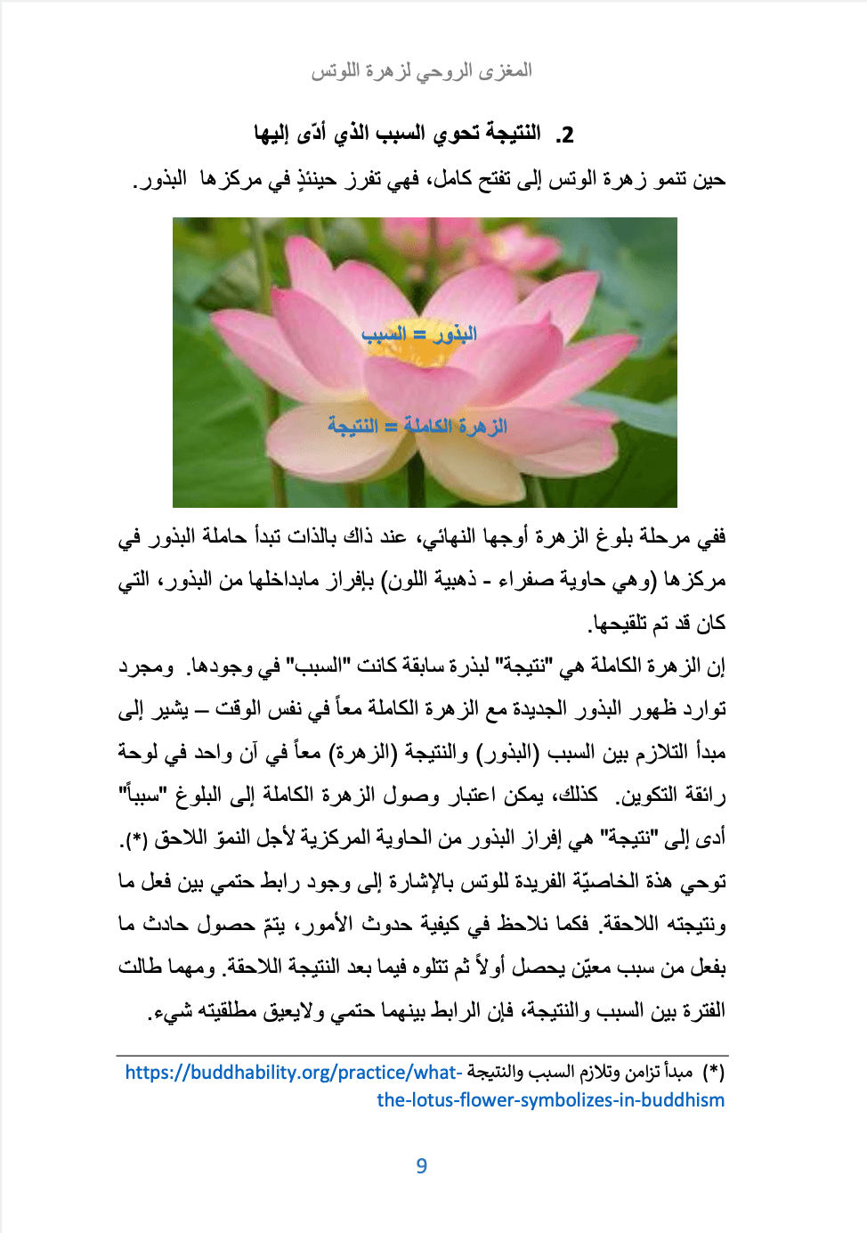 المعنى الإنساني لزهرة اللوتس